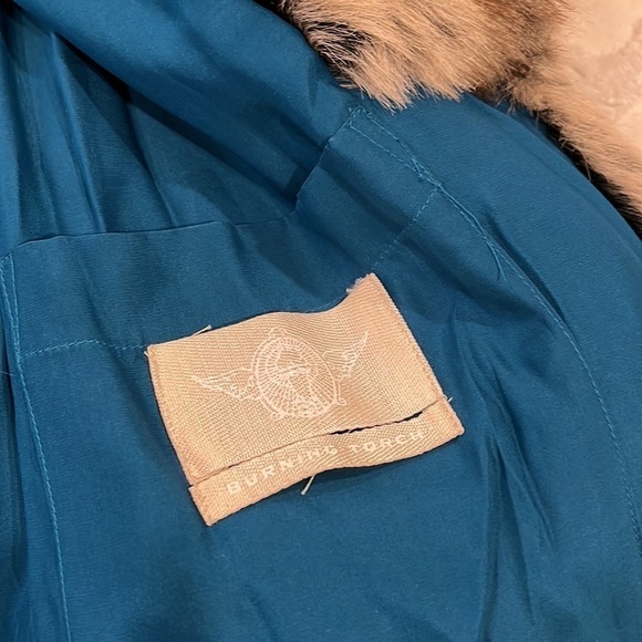 Burning Torch X Barneys New York Co Op Faux Fur Silk Coat M - Picture 5 of 9